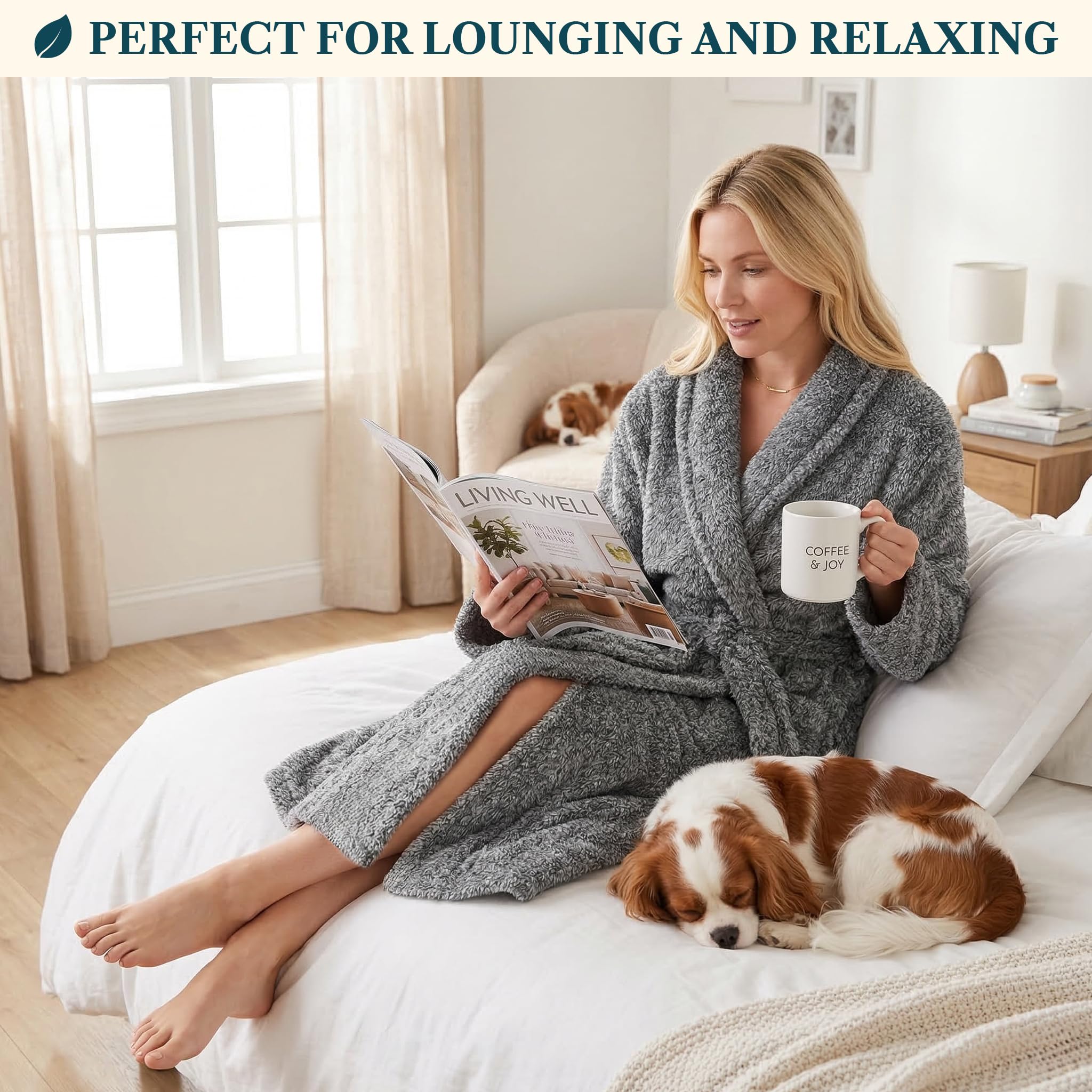 PAVILIA Plush Sherpa Robe