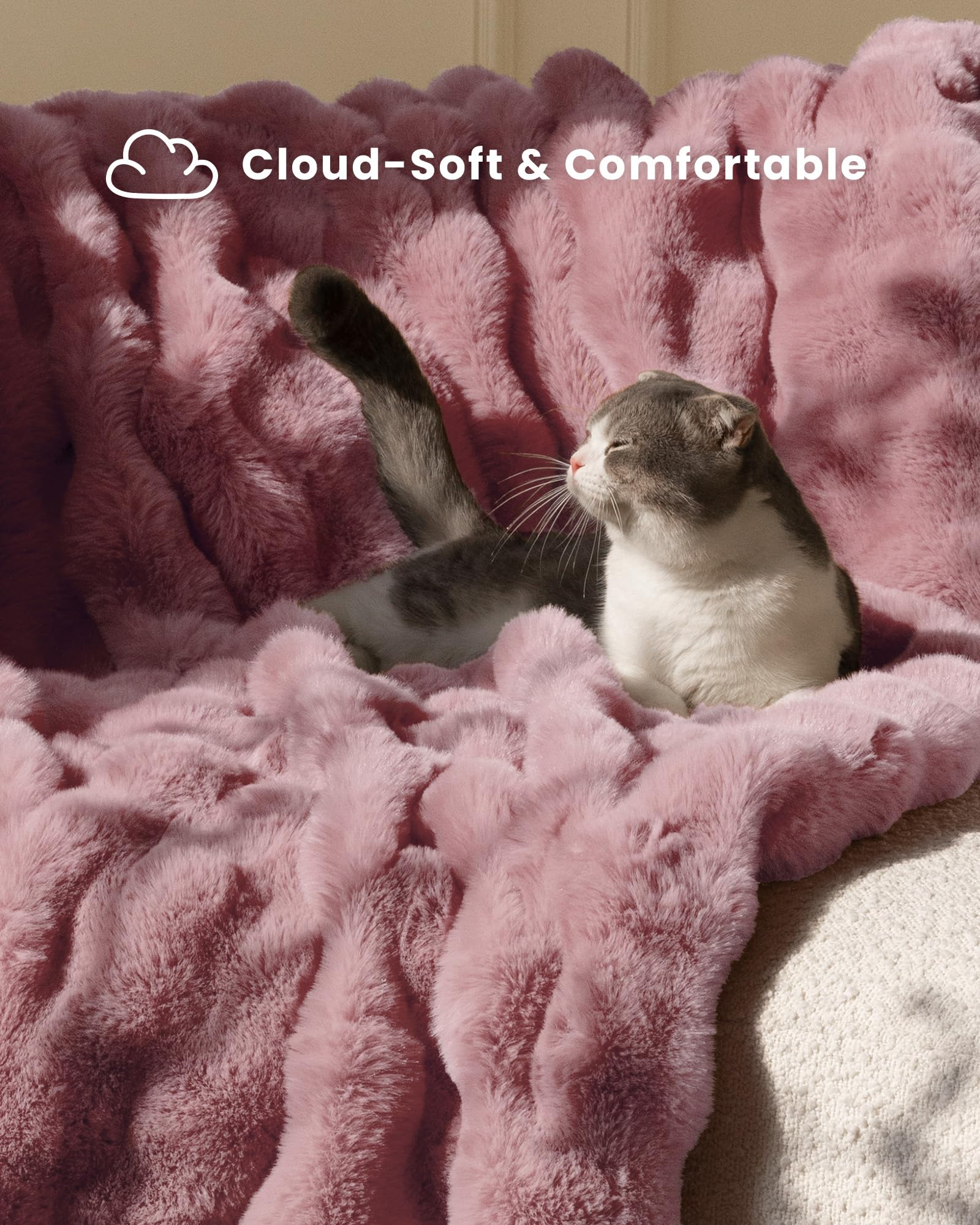 Ultra Soft Cozy 50x60 Faux Fur Throw