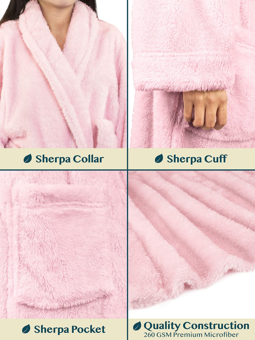 PAVILIA Plush Sherpa Robe