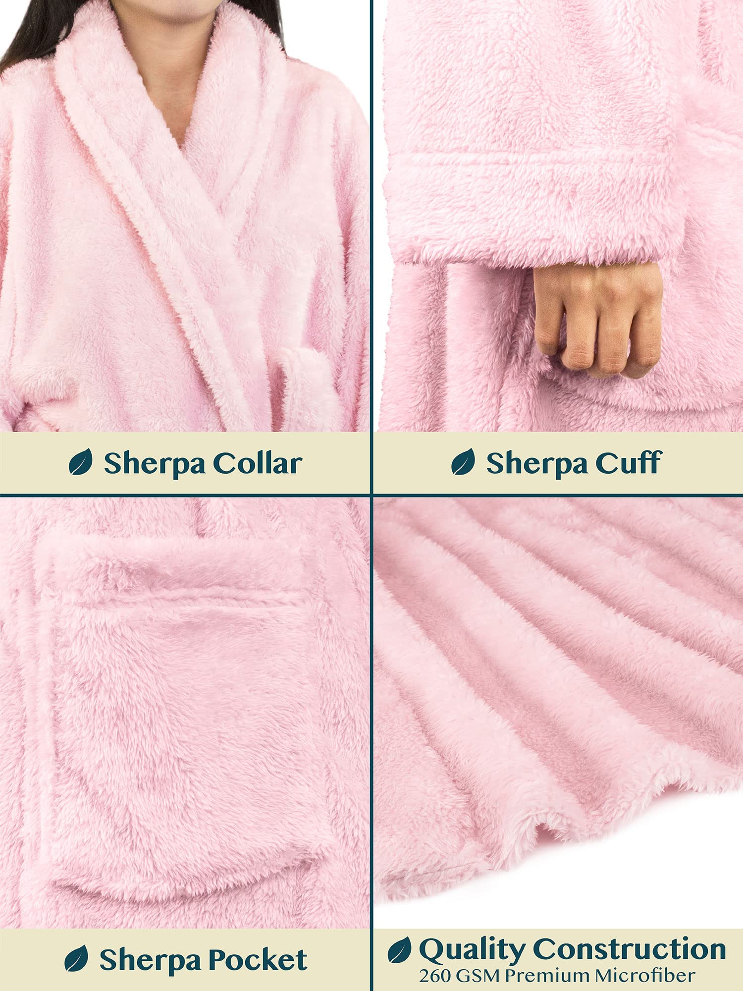 PAVILIA Plush Sherpa Robe