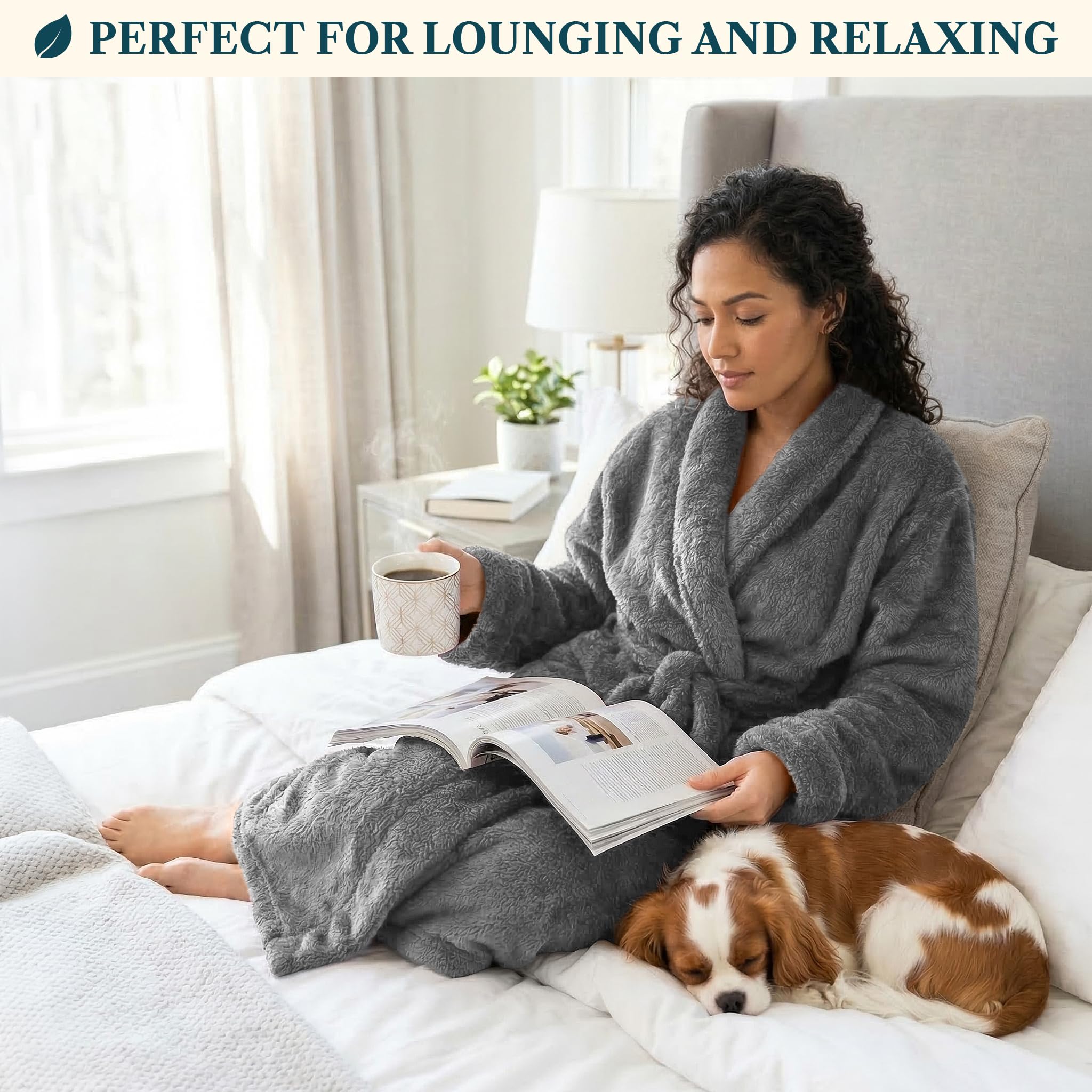 PAVILIA Plush Sherpa Robe