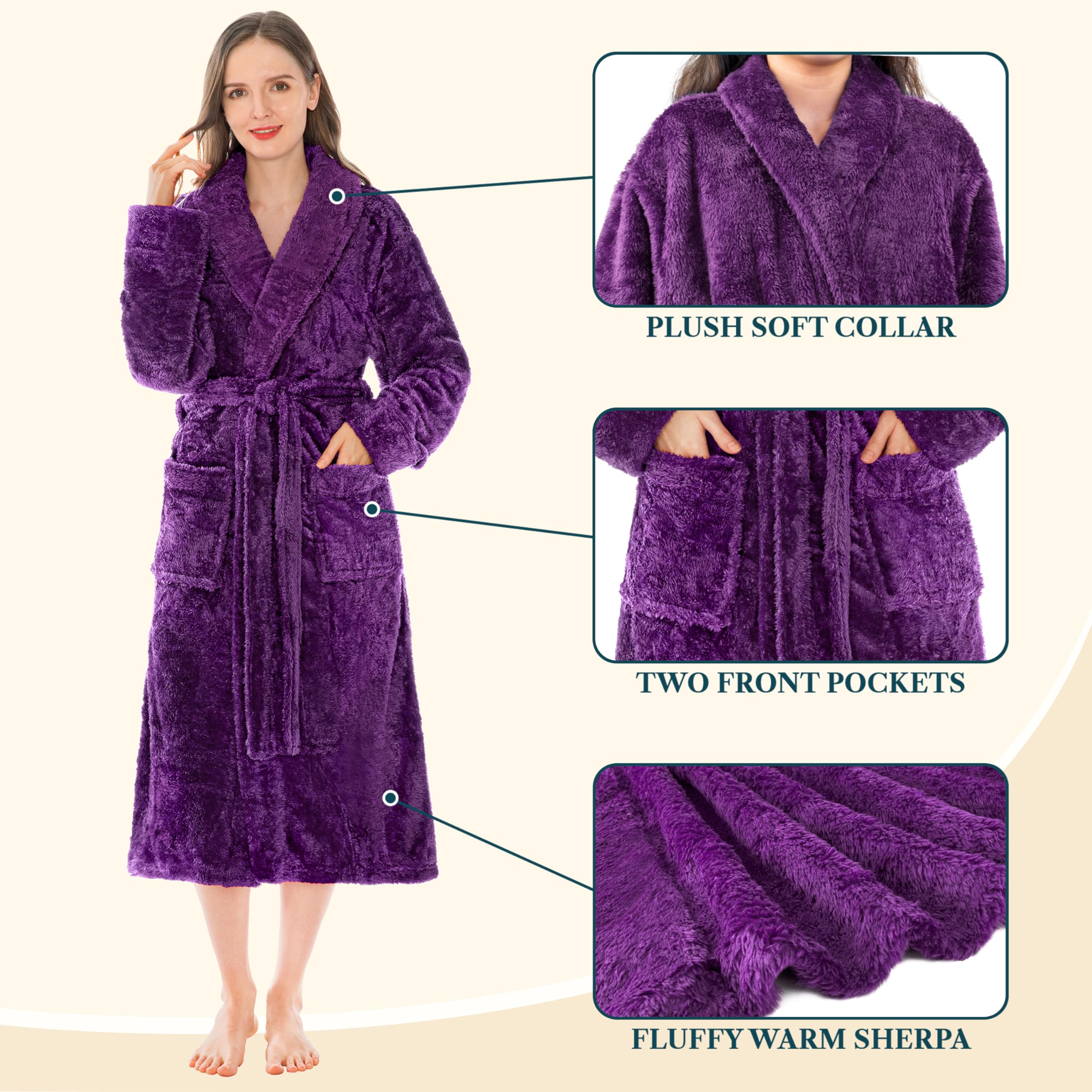 PAVILIA Plush Sherpa Robe