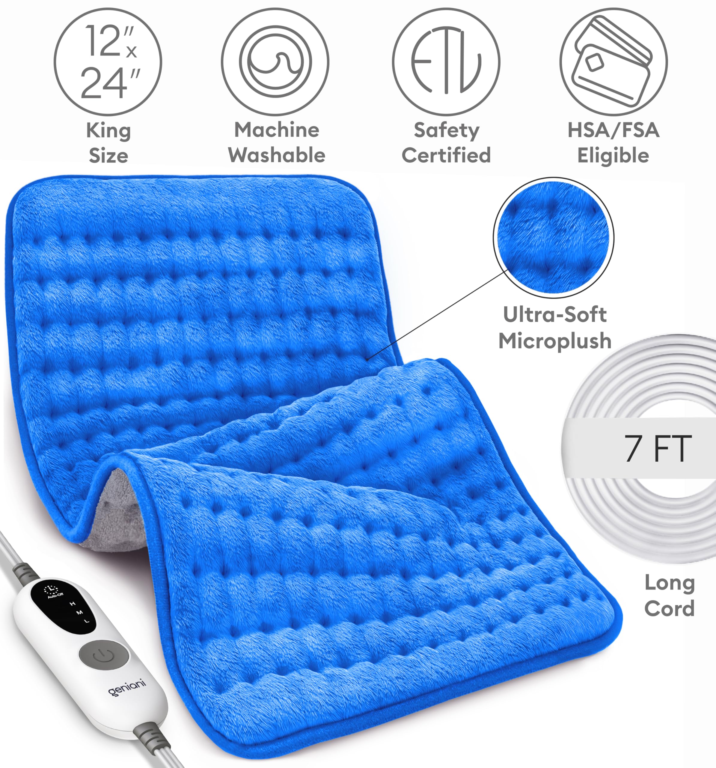 GENIANI 12×24 Electric Heating Pad