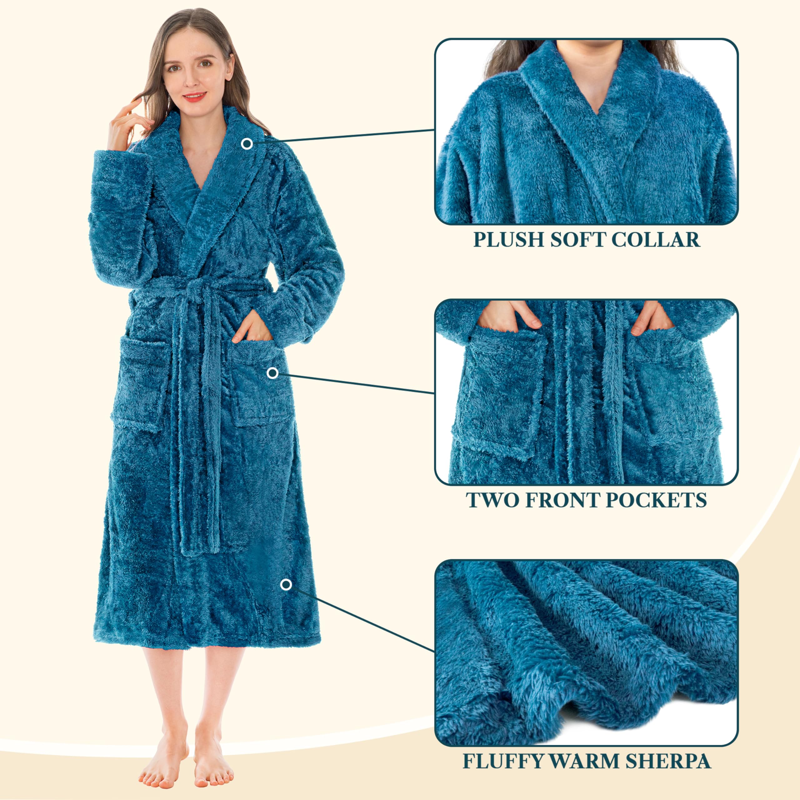PAVILIA Plush Sherpa Robe