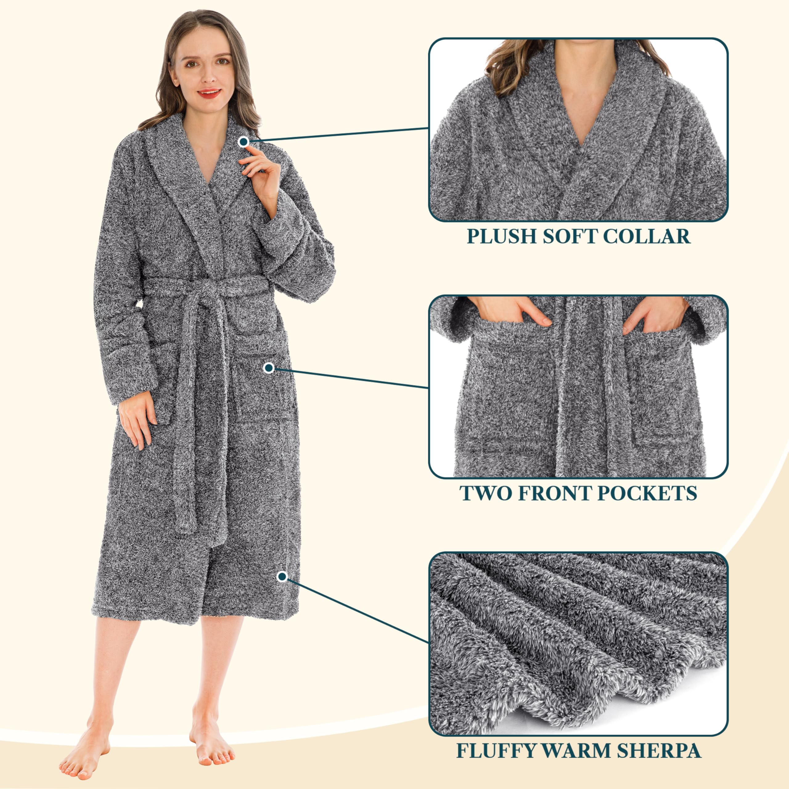 PAVILIA Plush Sherpa Robe