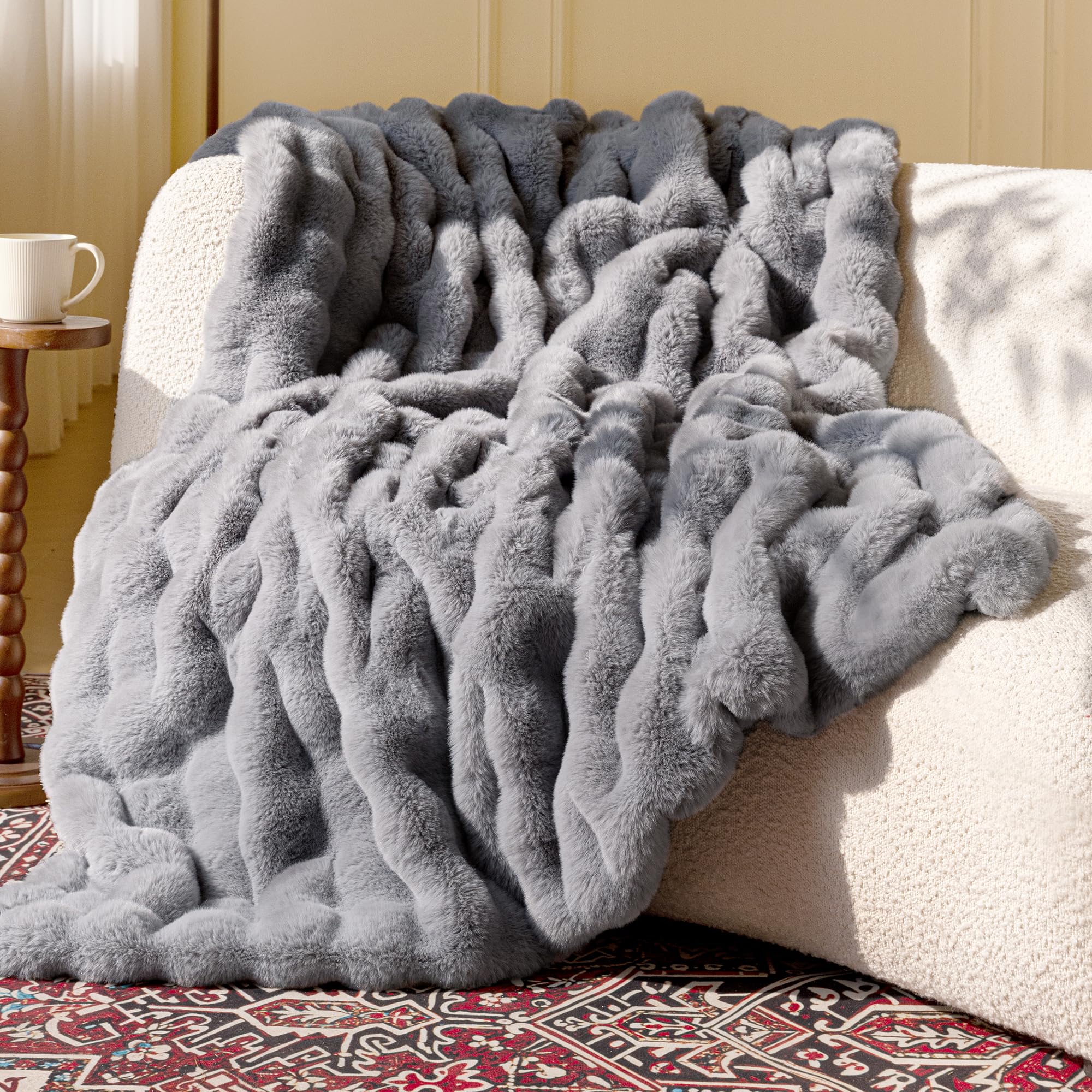 Ultra Soft Cozy 50x60 Faux Fur Throw