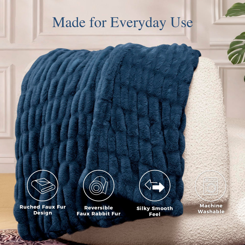 Ultra Soft Cozy 50x60 Faux Fur Throw