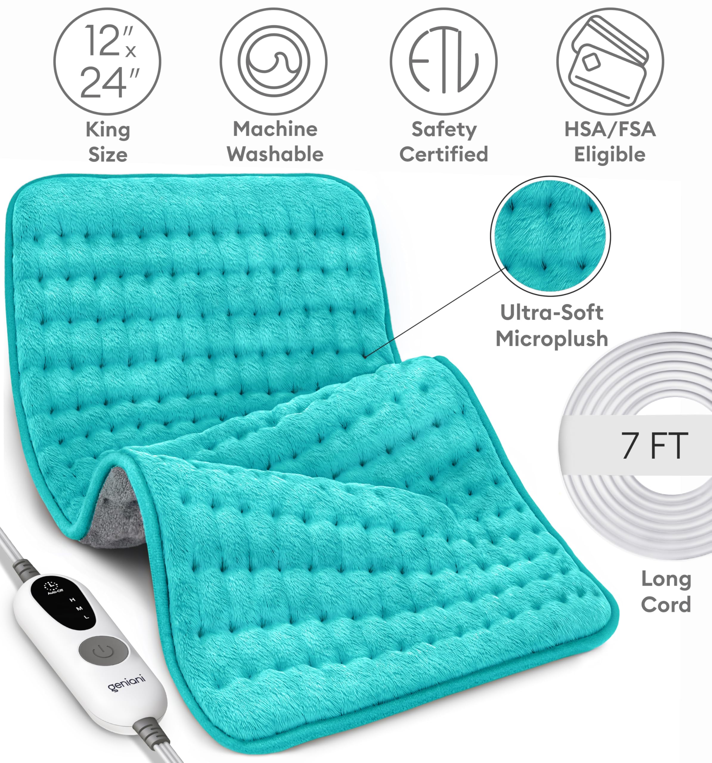 GENIANI 12×24 Electric Heating Pad