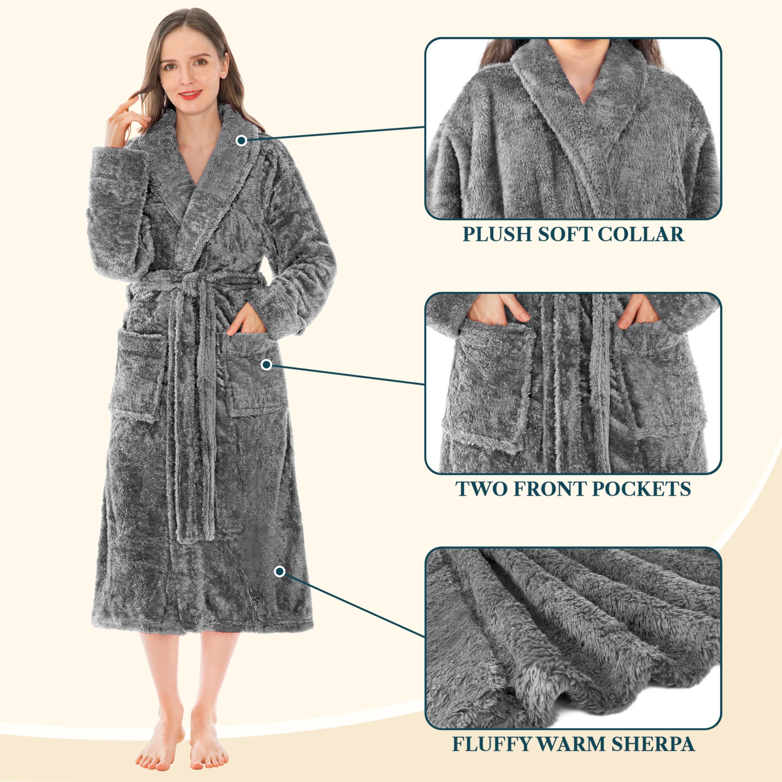 PAVILIA Plush Sherpa Robe