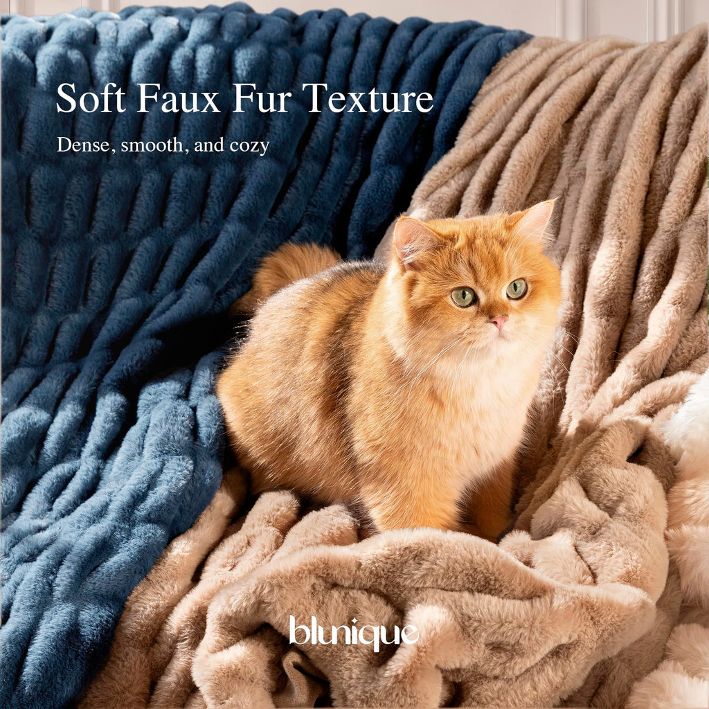 Ultra Soft Cozy 50x60 Faux Fur Throw
