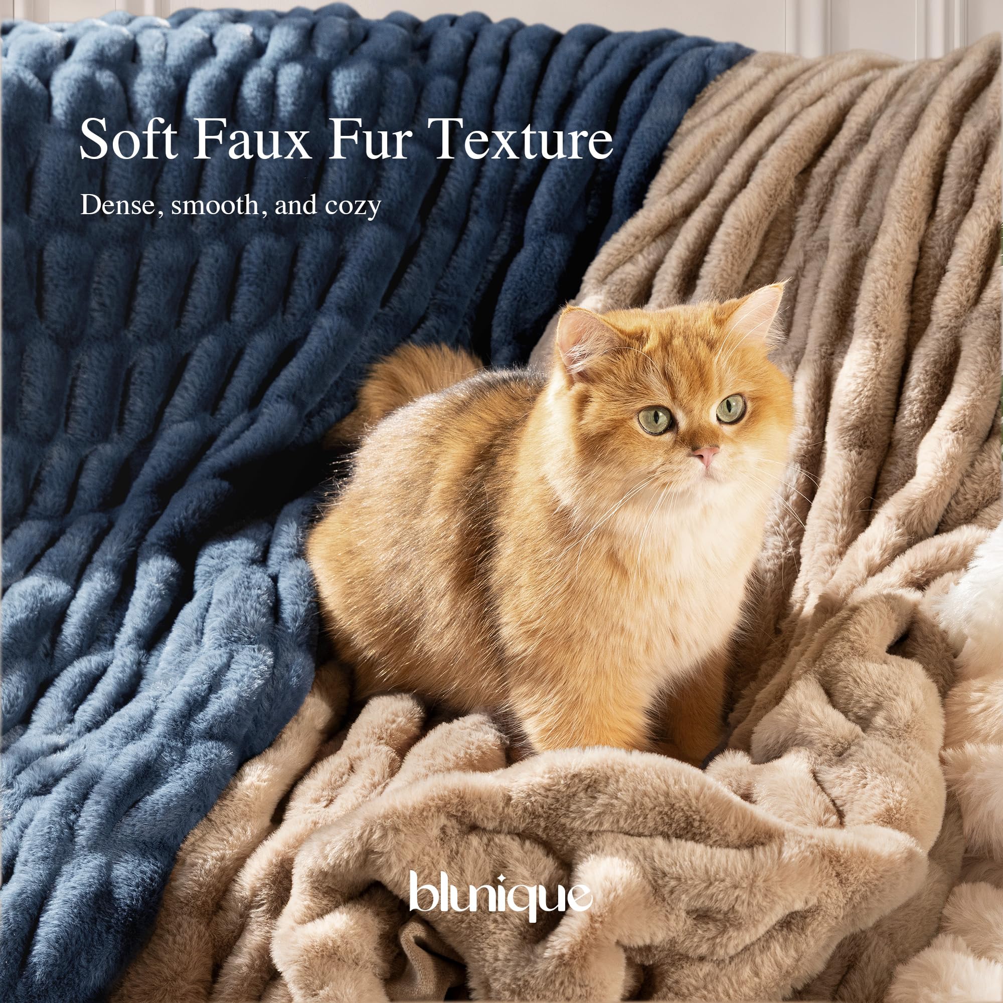 Ultra Soft Cozy 50x60 Faux Fur Throw